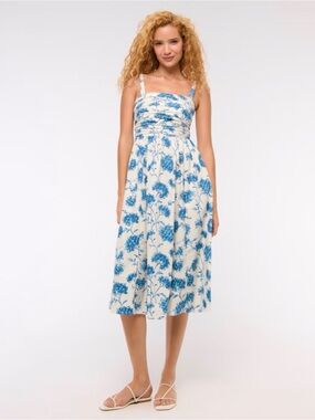 Abercrombie & Fitch | Dresses | Abercrombie Linen Strapless Blue Floral Midi Dress | Poshmark Abercrombie & Fitch | Dresses | Abercrombie Linen Strapless Blue Floral Midi Dress | Poshmark